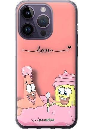 Чехол на iphone 14 pro спанч боб, sponge bob айфон 14 про