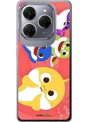 Чехол на tecno spark 20 pro бейби шаркс