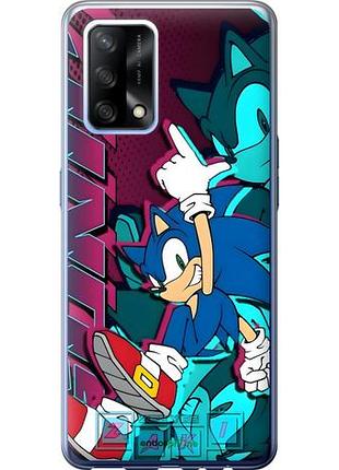 Чехол на oppo a74 соник sonic оппо а74