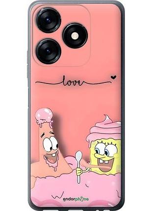 Чехол на tecno spark 10c спанч боб, sponge bob текно спарк 10с