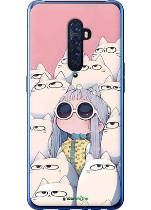 Чехол на oppo reno 2 милая девочка и коты оппо рено 2