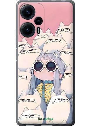 Чохол на xiaomi poco f5 малятко з котами