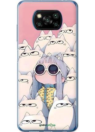 Чохол на xiaomi poco x3 малюка з котами