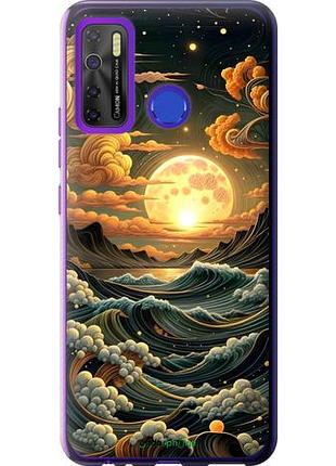 Чехол на tecno camon 15 арт волны текно камон 15