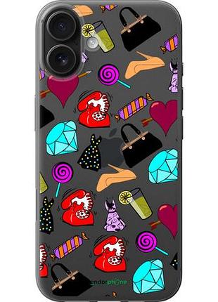 Чехол на iphone 16 plus stickers "4757u-3714-10746"