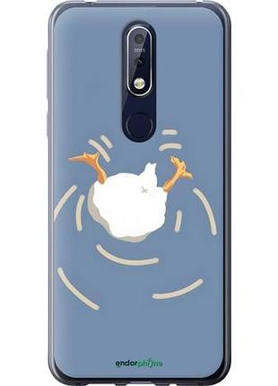Чехол на nokia 7.1 смешная утка, гусь нокиа 7.1