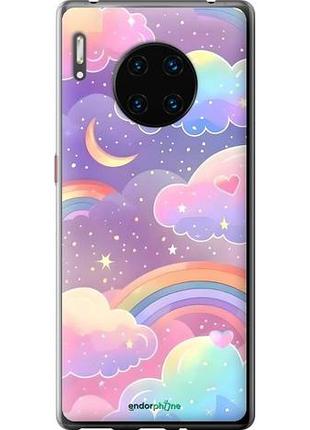 Чехол на huawei mate 30 pro облака и радуга хуавей мейт 30 про