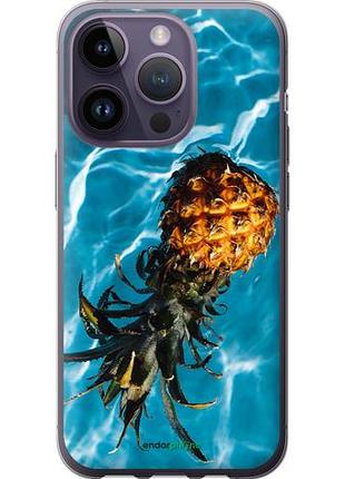 Чехол на iphone 14 pro ананас на воде "4384u-2646-10746"