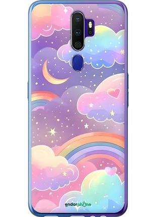 Чехол на oppo a9 2020 облака и радуга оппо а9 2020