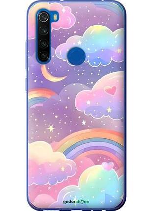 Чехол на xiaomi redmi note 8t облака и радуга сяоми редми ноут 8т