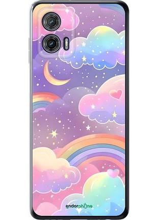 Чехол на motorola g73 облака и радуга моторола г73