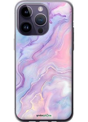 Чехол на iphone 14 pro max нежный мрамор айфон 14 про макс