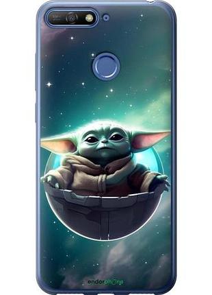 Чехол на huawei y6 prime 2018 малыш йода, грогу хуавей у6 прайм 2018