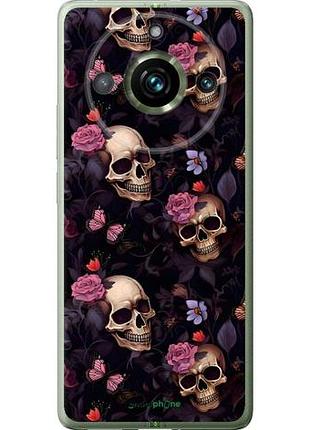 Чохол на realme 11 pro черепа та троянди