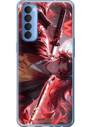 Чехол на oppo reno 4 pro аниме самурай оппо рено 4 про