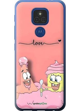 Чехол на motorola e7 plus спанч боб, sponge bob моторола е7 плюс