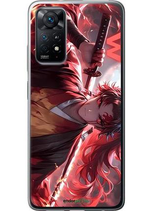 Чехол на xiaomi redmi note 11 аниме самурай сяоми редми ноут 11