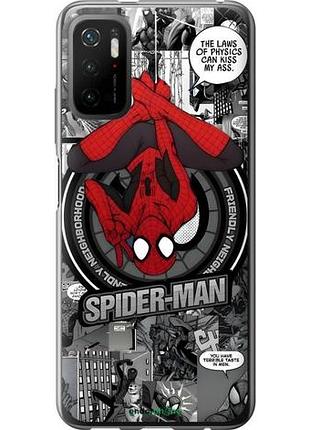 Чехол на xiaomi redmi note 10t человек паук, spiderman сяоми редми ноут 10т