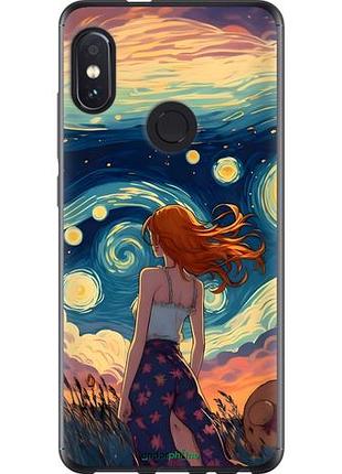 Чехол на xiaomi redmi note 5 pro девушка арт сяоми редми ноут 5 про