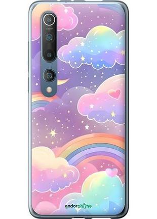 Чехол на xiaomi mi 10 облака и радуга сяоми ми 10