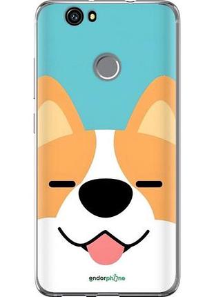 Чехол на huawei nova забавный корги хуавей нова