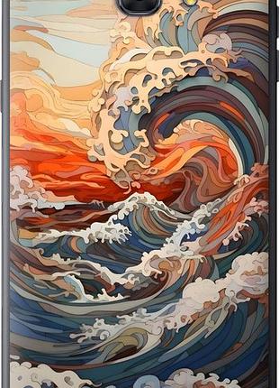 Чехол на samsung galaxy c9 pro арт волны самсунг с9 про
