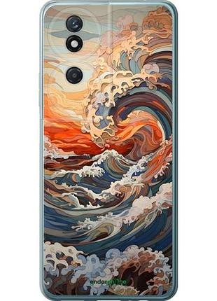 Чехол на huawei honor play 50 plus арт волны хуавей хонор плей 50 плюс
