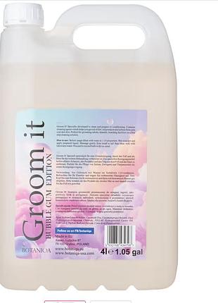 Шампунь botaniqa groom it shampoo bubble gum для собак для базового миття, з ароматом жувальної гумки