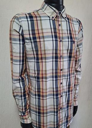 Шикарная хлопковая рубашка в разноцветную клетку u. s. polo assn made in bangladesh 5