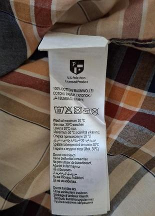 Шикарная хлопковая рубашка в разноцветную клетку u. s. polo assn made in bangladesh 10