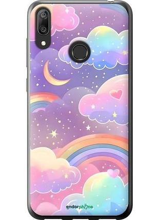 Чехол на huawei y7 2019 облака и радуга хуавей у7 2019