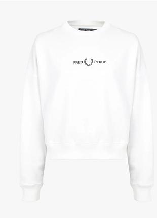 Жіночій  білий світшот fred perry розмір l
