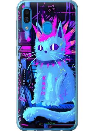 Чехол на samsung galaxy a20 2019 a205f кот панк