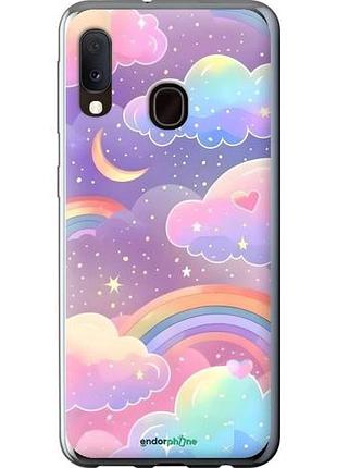 Чохол на samsung galaxy a20e a202f хмари та веселка
