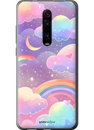 Чехол на xiaomi mi 9t облака и радуга сяоми ми 9т