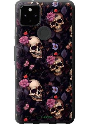 Чохол на google pixel 5a черепа та троянди "6316u-2286-51027"