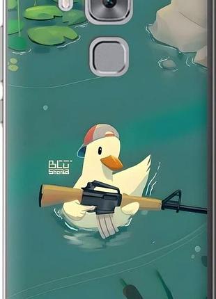 Чехол на huawei nova plus уточка с автоматом хуавей нова плюс