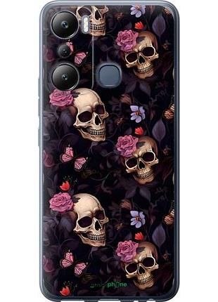 Чохол на infinix hot 20i черепа та троянди