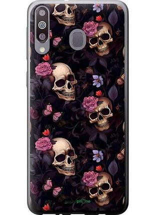 Чохол на samsung galaxy m30 черепа та троянди