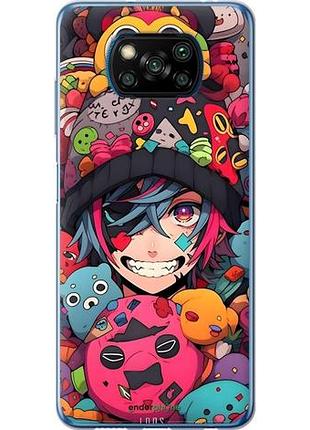 Чехол на xiaomi poco x3 аниме парень сяоми поко х3