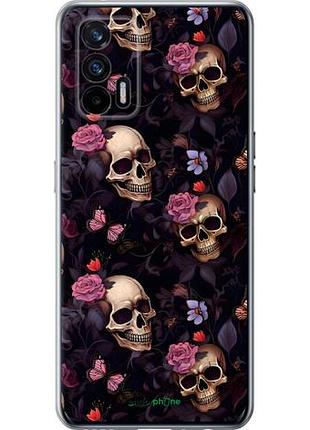 Чохол на realme gt 5g черепа та троянди