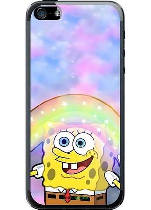 Чехол на iphone 5s спанч боб, sponge bob айфон 5с