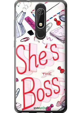 Чехол на nokia 5.1 she's the boss "4254u-1529-10746"