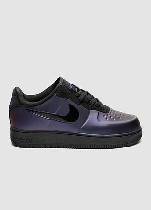 Кроссовки nike air force 1 low foamposite purple black