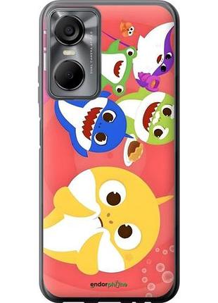 Чехол на tecno pop 6 pro be8 бейби шаркс текно поп 6 про бе8