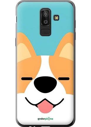 Чехол на samsung galaxy j8 2018 забавный корги самсунг й8 2018