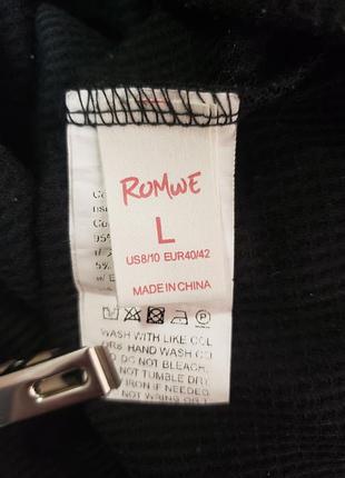 Для женщин черная блуза romwe размер l 4