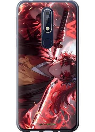 Чехол на nokia 7.1 аниме самурай нокиа 7.1