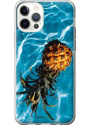 Чехол на iphone 12 pro ананас на воде "4384u-2052-10746"