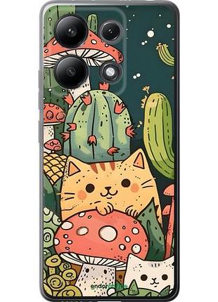 Чохол на xiaomi redmi note 13 4g коти гриби